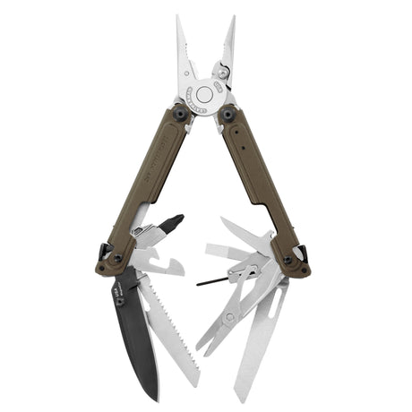 Translation missing: nl.ARC Talos in a fanned position showing off the Magnacut blade and bit driver, along with many other implements