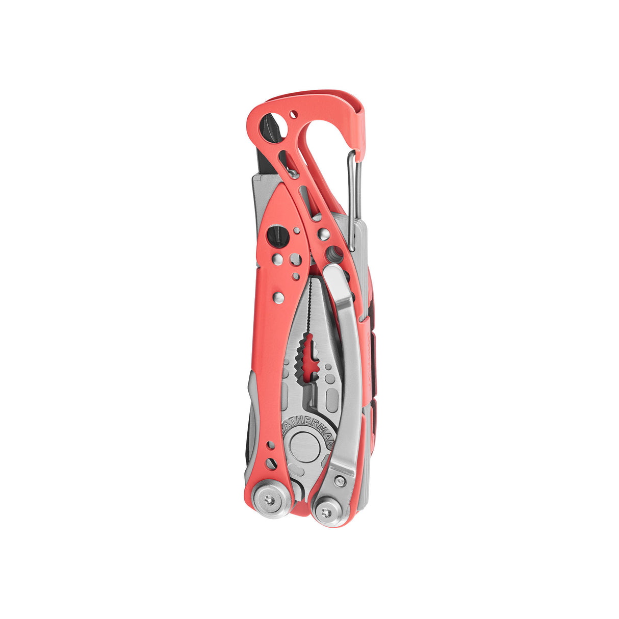 Translation missing: en.Guava Leatherman Skeletool® CX multitool closed, showcasing its compact structure