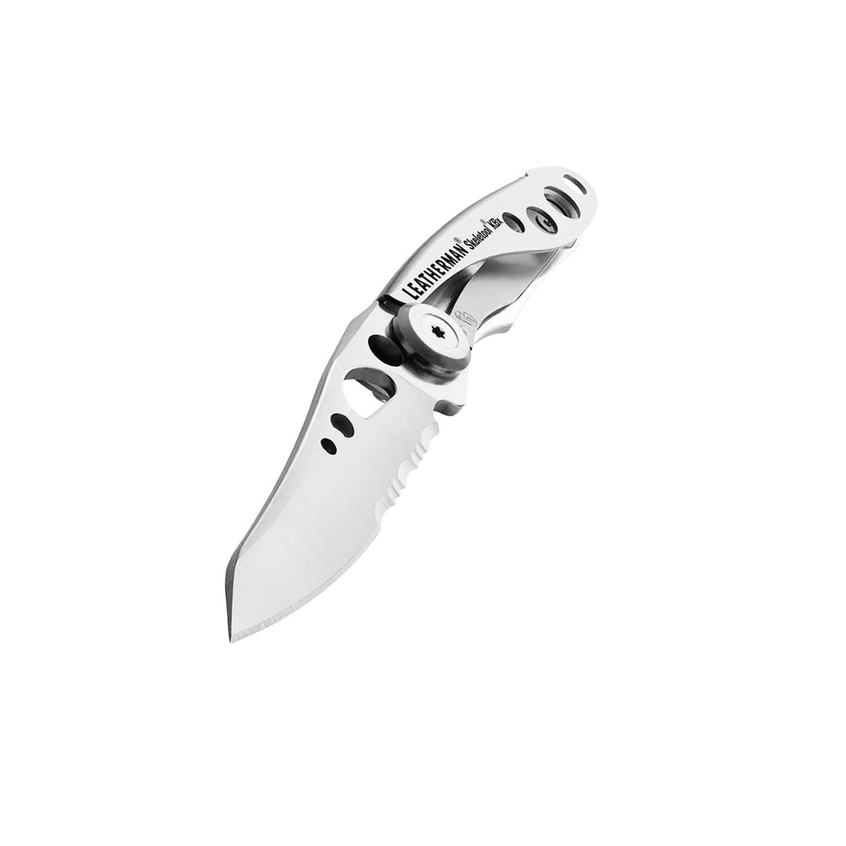 Translation missing: de.Stainless Steel Skeletool® KBx folding knife with partially serrated blade and cutout handle