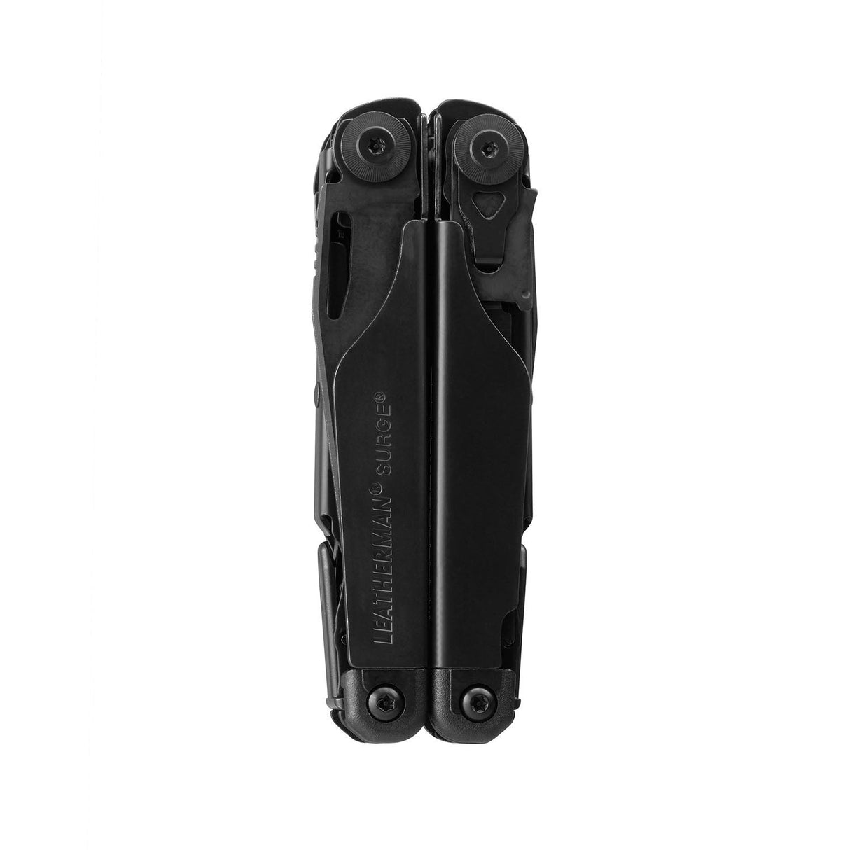 Translation missing: nl.Black Leatherman Surge® multi-tool closed showcasing its compact and durable design