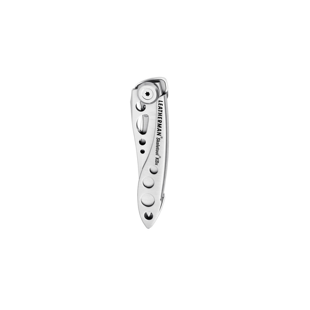 Stainless Steel Skeletool® KBx in a closed front position.