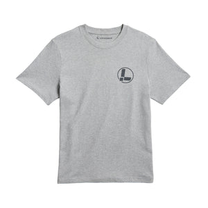 Translation missing: en.Front of the Leatherman grey classic logo tee showcasing the circular L Logo