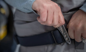 Leatherman kbx clipped onto a belt