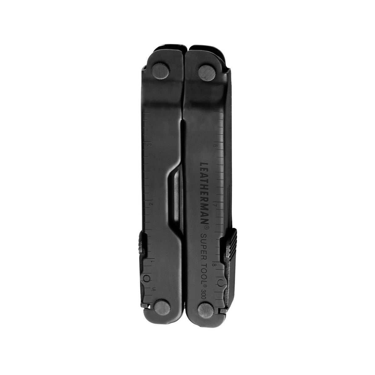 black Supertool 300 closed showing imperial ruler
