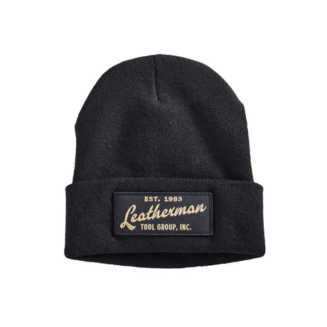 Translation missing: de.Leatherman Vintage Logo beanie with &#39;Leatherman&#39; in a cursive font. Established 1983