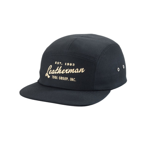 Translation missing: de.Leatherman vintage 5-panel hat with showcasing &#39;Leatherman&#39; in cursive font. Established 1983