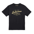 Translation missing: de.Front of the black Leatherman Vintage tee showcasing &#39;Leatherman&#39; in a cursive font. Established 1983 in Portland, Oregon USA