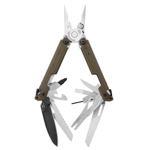 Translation missing: de.ARC Talos in a fanned position showing off the Magnacut blade and bit driver, along with many other implements