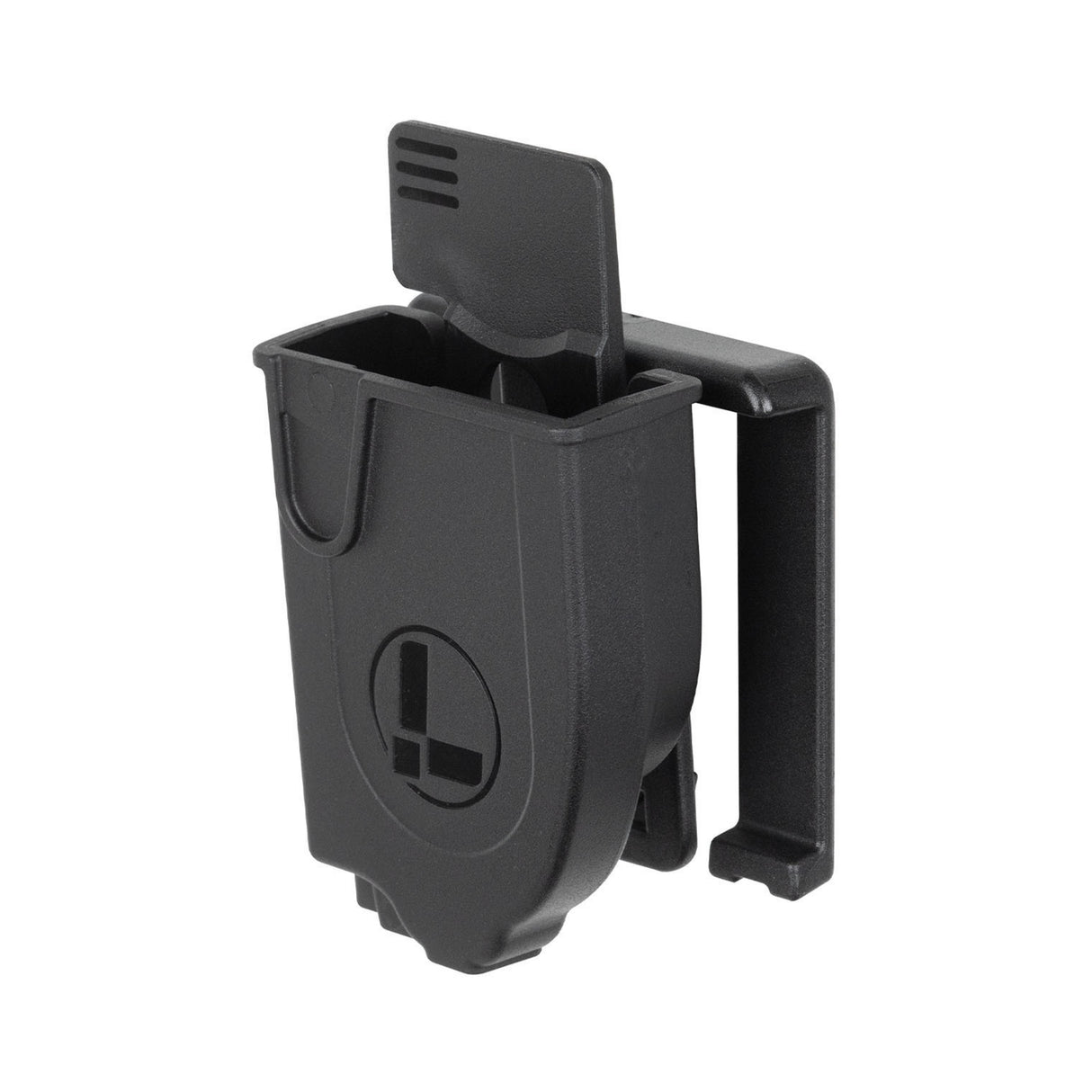 Front view of belt holster for Raptor Rescue