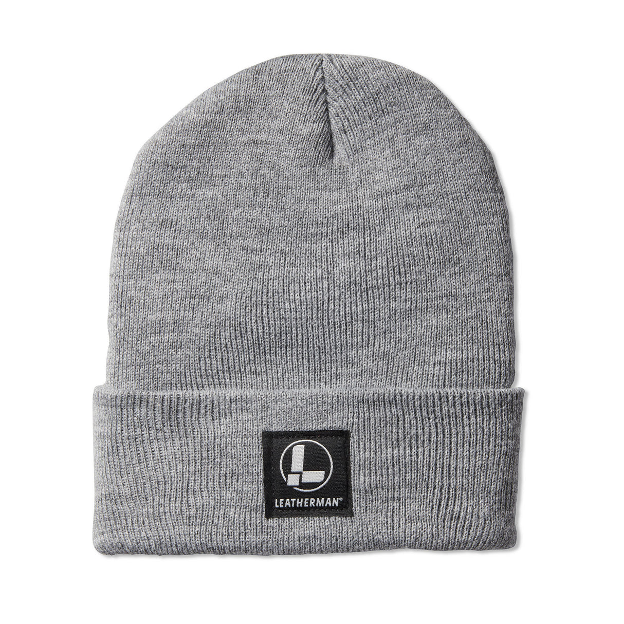 Gray leatherman beanie with logo