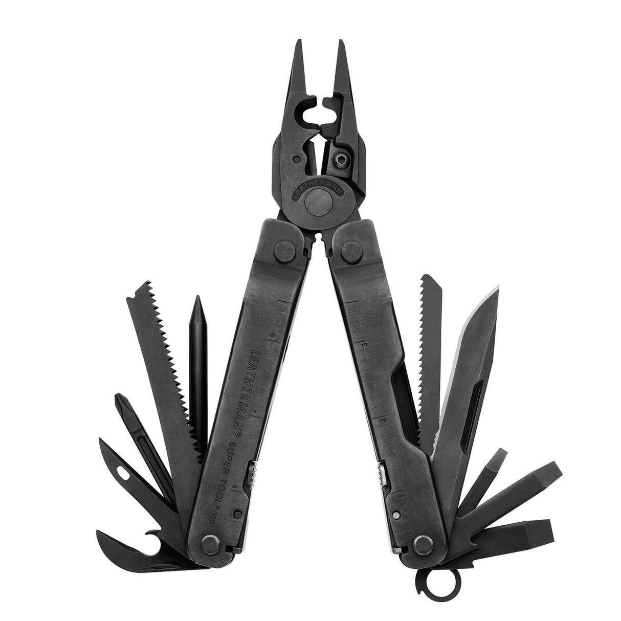 black supertool 300 in open fanned position