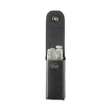 Leather Box Sheath Black 4.2" Open with tool inside