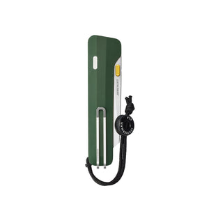 Translation missing: es.Leatherman Glider folding knife with Okra textured handle, stainless steel blade, and yellow thumb stud, shown close on a white background