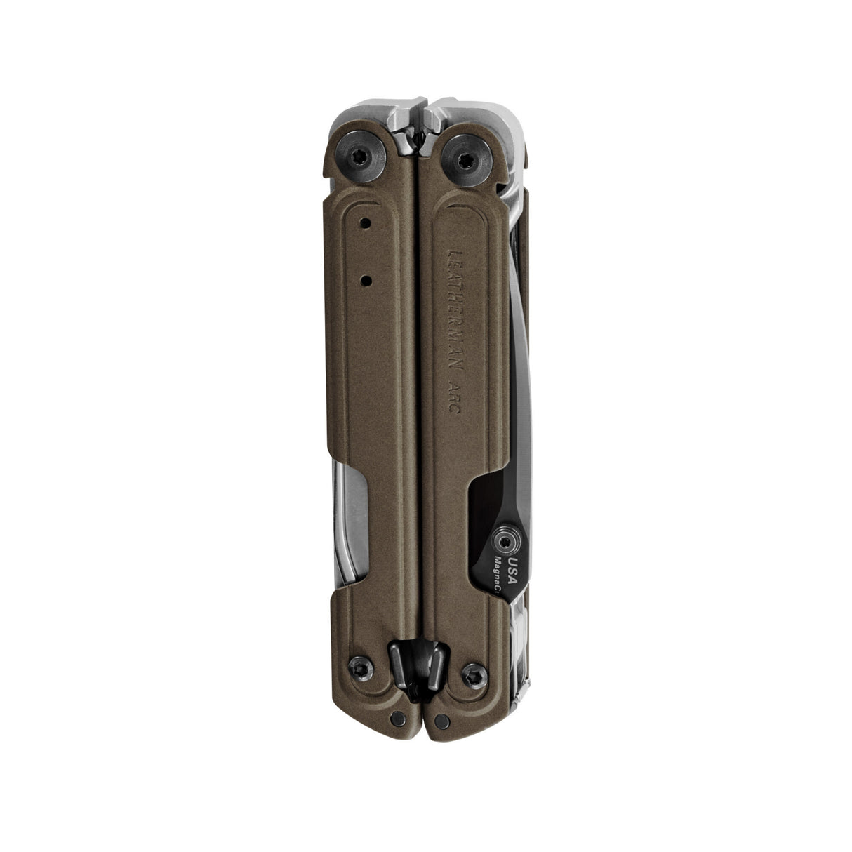 Translation missing: de.ARC Talos closed showing the slim profile of the tool and the Bronze Cerakote coating