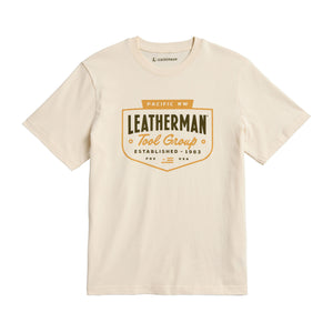Translation missing: nl.Front of the Leatherman natural gold Pacific Northwest tee