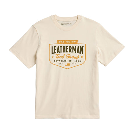 Translation missing: es.Front of the Leatherman natural gold Pacific Northwest tee
