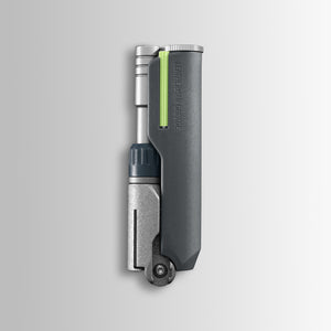 Translation missing: es.Batch #009: Adapter multi-tool in folded form with gray body, metal tip, and neon green accent