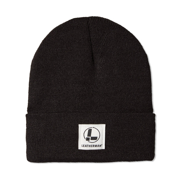 Translation missing: en.front side of leatherman beanie with logo
