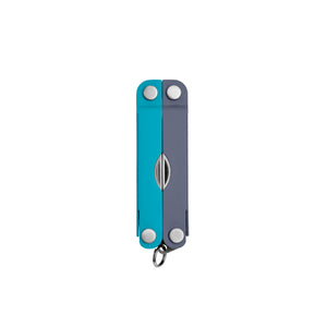 Translation missing: fr.Lavender Mist Leatherman Micra® multi-tool closed, showcasing its compact design and keychain attachment