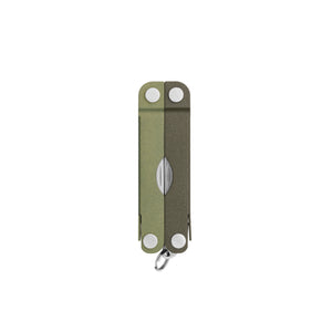 Translation missing: fr.Spruce Leatherman Micra® multi-tool closed, showcasing its compact design and keychain attachment