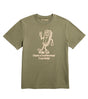 Translation missing: it.Olive khaki tee shirt with the Mr. Wave logo displaying a character based on the Wave with the slogan 'I have a Leatherman, I can help!"