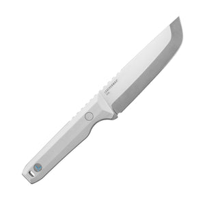 Translation missing: en.Leatherman Pioneer knife with Alpine handle, stainless steel blade shown open on a white background