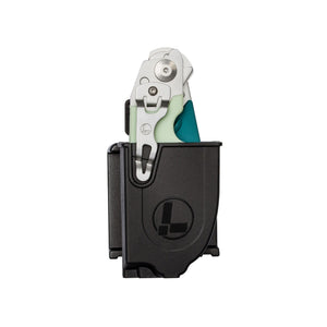 Translation missing: es.Black Raptor® Rescue holster with a folded Leatherman Raptor® Rescue inside