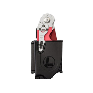 Translation missing: es.Black Raptor® Rescue holster with a folded Leatherman Raptor® Rescue inside