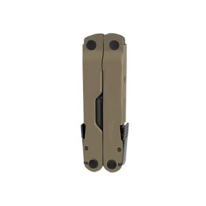 Translation missing: pl.Coyote Tan Leatherman Rebar® multitool in closed position, showcasing its sleek design and robust construction