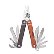 Translation missing: fr.Burnt Sienna Leatherman Rebar® multi-tool with pliers and various tools extended, showcasing durable design