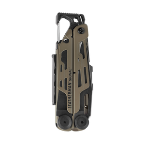 Translation missing: es.Coyote Tan Leatherman Signal® multi-tool closed, showcasing its compact design