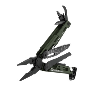 Translation missing: de.Green  Leatherman Signal® multitool beauty image showing the various tools and features