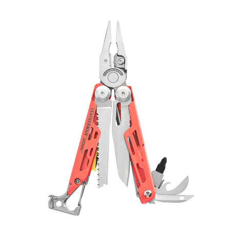 Translation missing: it.Guava Leatherman Signal® multi-tool showcasing pliers, blades, and other essential features for outdoor adventures