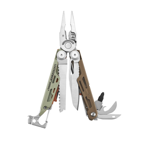 Translation missing: it.Mesa Verde Leatherman Signal® multi-tool showcasing pliers, blades, and other essential features for outdoor adventures