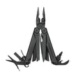 Translation missing: fr.Black Leatherman Wave® Plus multi-tool with pliers, blades, and multiple tools displayed in an open position